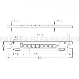 CL107 cc PCB LED board technical drawing