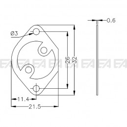 Plate PIA01 technical drawing