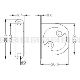 Squadretta SQU01 disegno tecnico