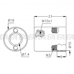 Support SUP01 technical drawing