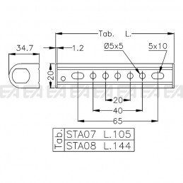 Staffa STA07 - 08 disegno tecnico