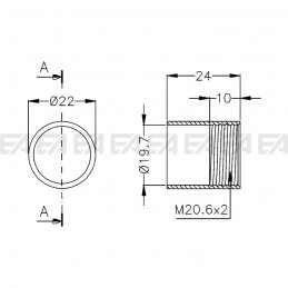 Bicchierino decorativo BIC01 disegno tecnico