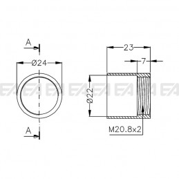 Decorative bell BIC02 technical drawing