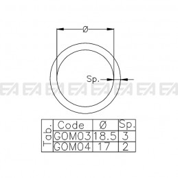 Ring GOM03-04 technical drawing