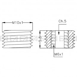 Riduzione RID01 disegno tecnico