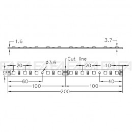 CL037 PCB LED board technical drawing