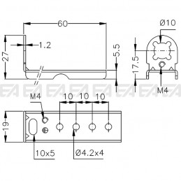 Bracket STA30 technical drawing