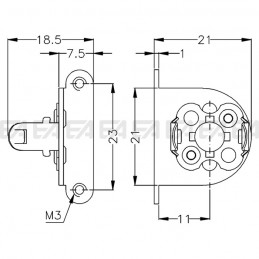 Support SUP17 technical drawing