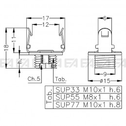 Support SUP33-55-77 technical drawing