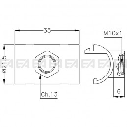 Supporto SUP80 disegno tecnico