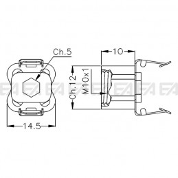 Supporto SUP86 disegno tecnico