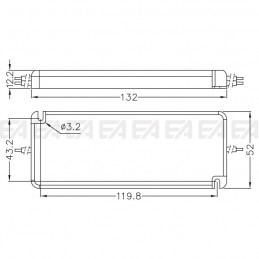 Alimentatore LED ALN012012.249 disegno tecnico