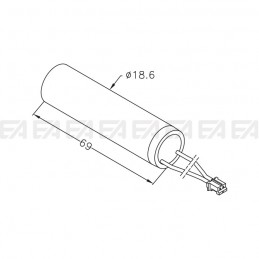 Rechargeable battery BAT005.00 technical drawing