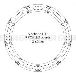 9 Schede LED CL099 - diametro 60cm
