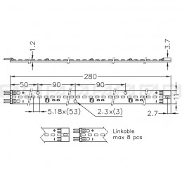 PCB LED board CL031 technical drawing