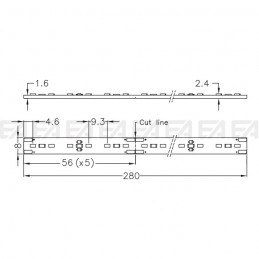 PCB LED board CL088 technical drawing