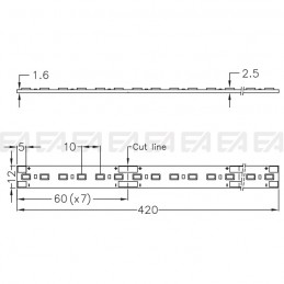 Scheda LED CL095 cc disegno tecnico