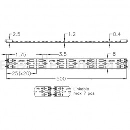 PCB LED board CL165 technical drawing