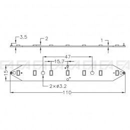 PCB LED board CL089 technical drawing