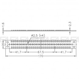 PCB LED board CL015 technical drawing