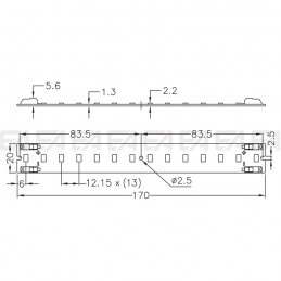 Scheda LED CL045 disegno tecnico