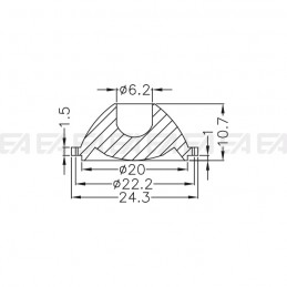 Lens LL022.045.01 technical drawing