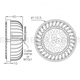 Modulo LED AR1 cc disegno tecnico