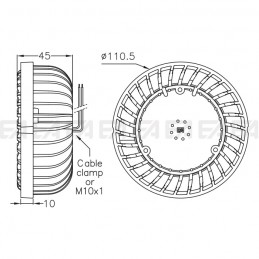 220~240Vac PCB LED module AR1 ac technical drawing