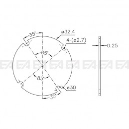 Thermal PAD Ø 32.4 mm technical drawing