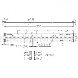 PCB LED board CL049 technical drawing