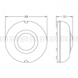 Electronic dimmer DMPL technical drawing