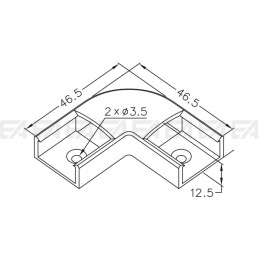 RAC005.00 angular fitting technical drawing