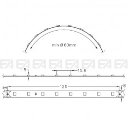 Strip LED STF064 disegno tecnico