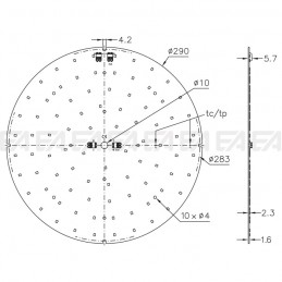 Scheda LED CL345 cc disegno tecnico