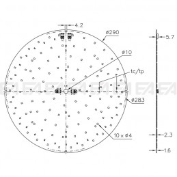 PCB LED board CL345 cv technical drawing