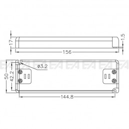 Alimentatore LED ALN012030.245 disegno tecnico