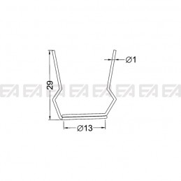 Molla reggivetro MOL40 disegno tecnico