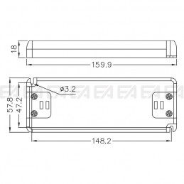 Alimentatore LED ALN024060.245 disegno tecnico