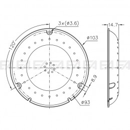 Protection cover LL103.A00 technical drawing