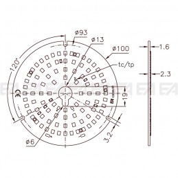 LED board CL355 cc technical drawing