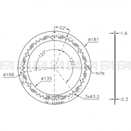 Scheda LED CL331 XV2 disegno tecnico