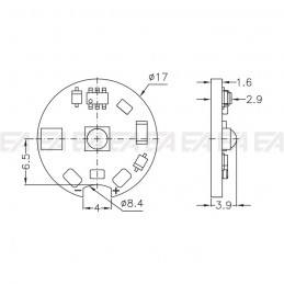 Disegno tecnico scheda LED CL146