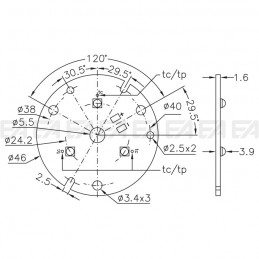 Disegno tecnico scheda LED CL028
