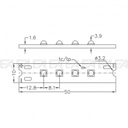 CL047 PCB LED board technical drawing