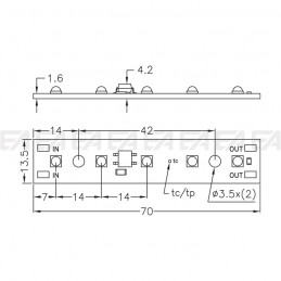 PCB LED board CL059 technical drawing
