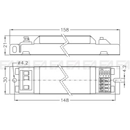 Driver LED BK-BAN022 disegno tecnico