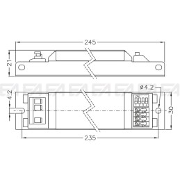 LED driver BK-BAN04075 technical drawing