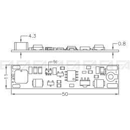 Dimmer capacitivo CTC006 disegno tecnico