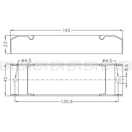 Driver LED SE-40-300-1050-W1D disegno tecnico