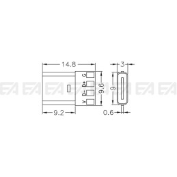 Connector CNT24.SK.WW.SI.018 technical drawing